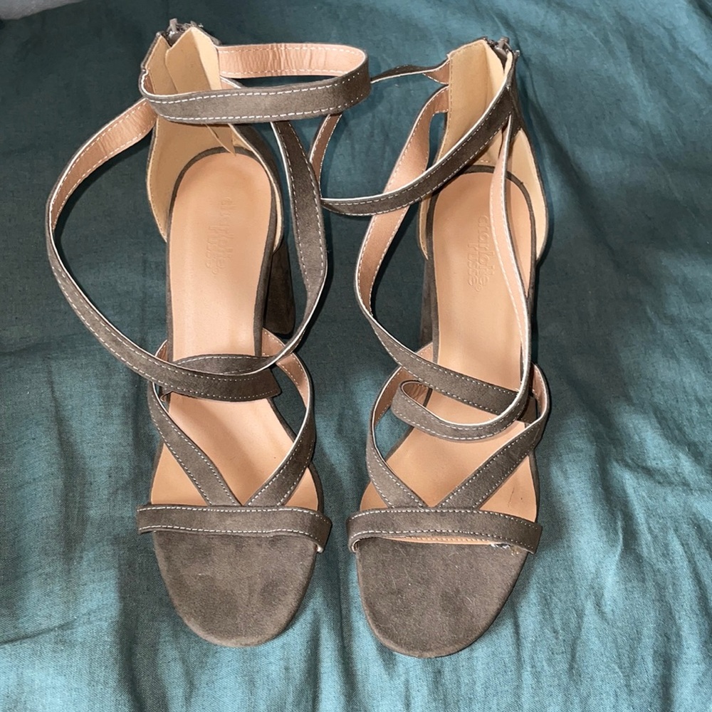 Worn once- Olive green heels